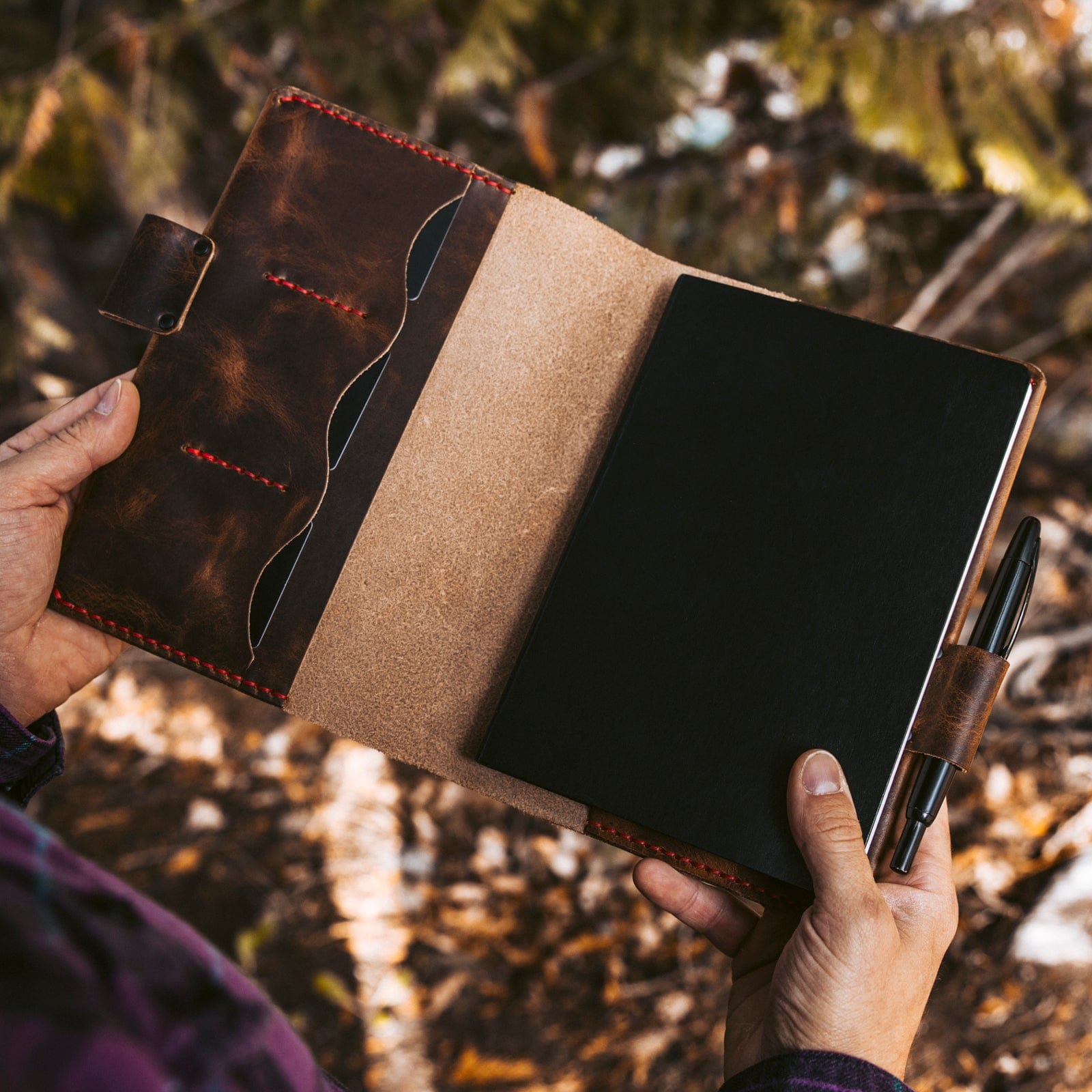 Leather A5 Notebook Cover - Heritage Brown Popov Leather