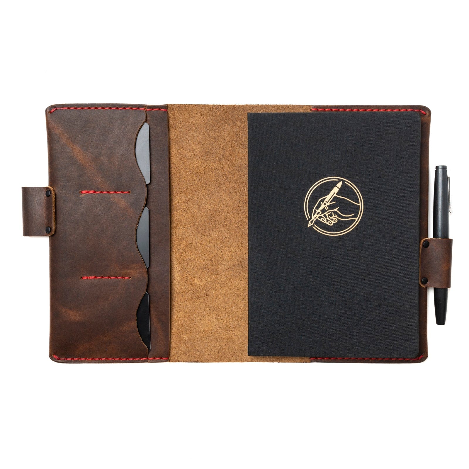 Leather A5 Notebook Cover - Heritage Brown Popov Leather