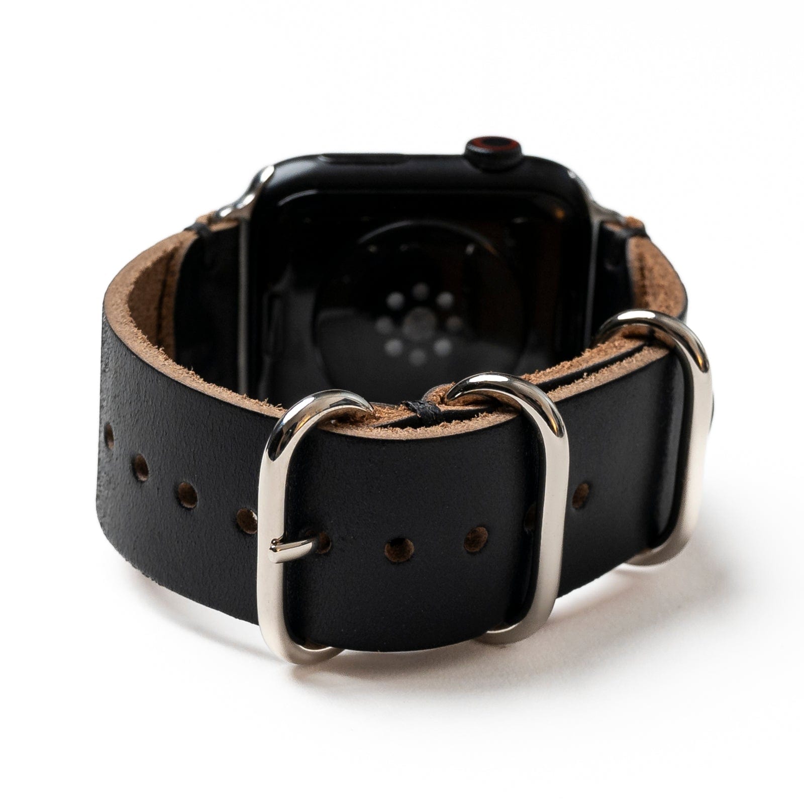 Leather Apple Watch Band - Black Popov Leather