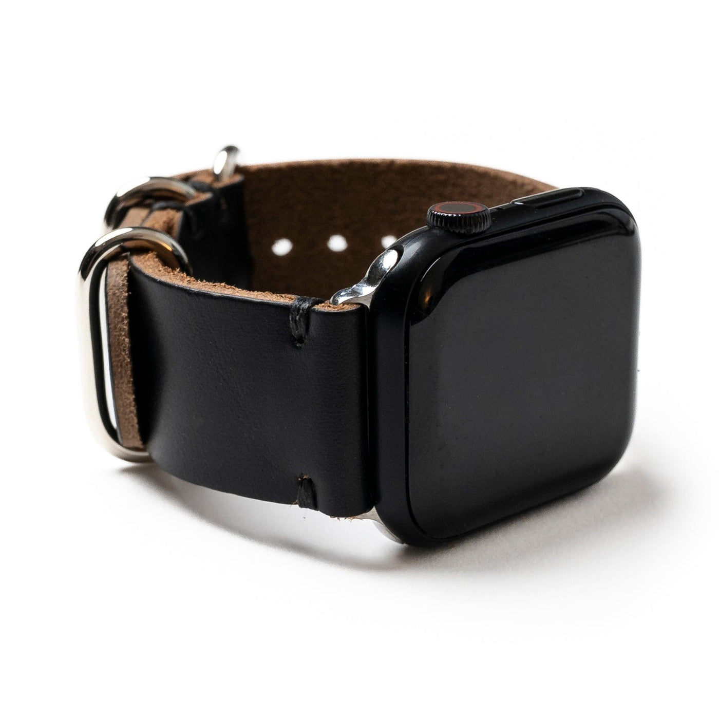 Leather Apple Watch Band - Black Popov Leather