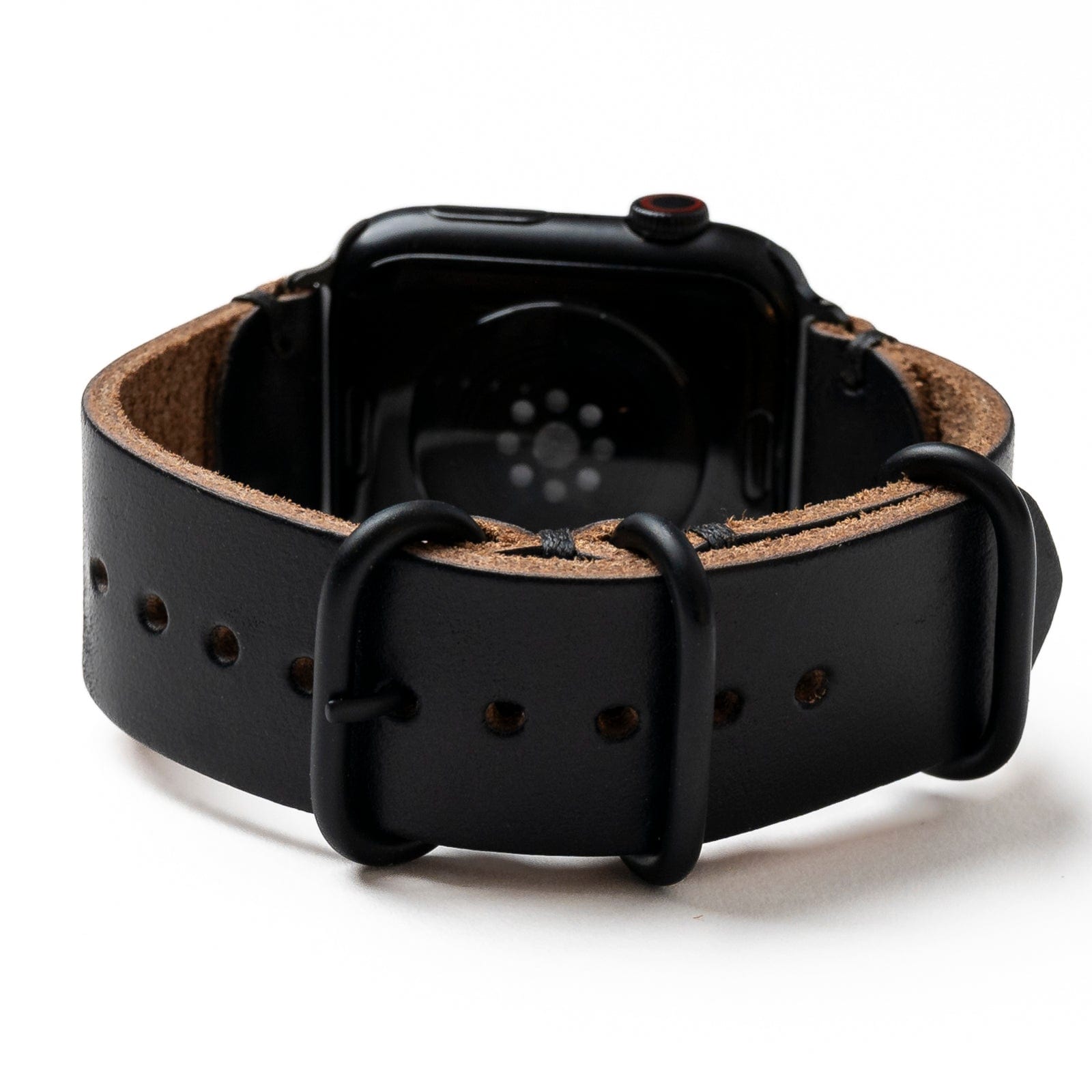 Leather Apple Watch Band - Black Popov Leather