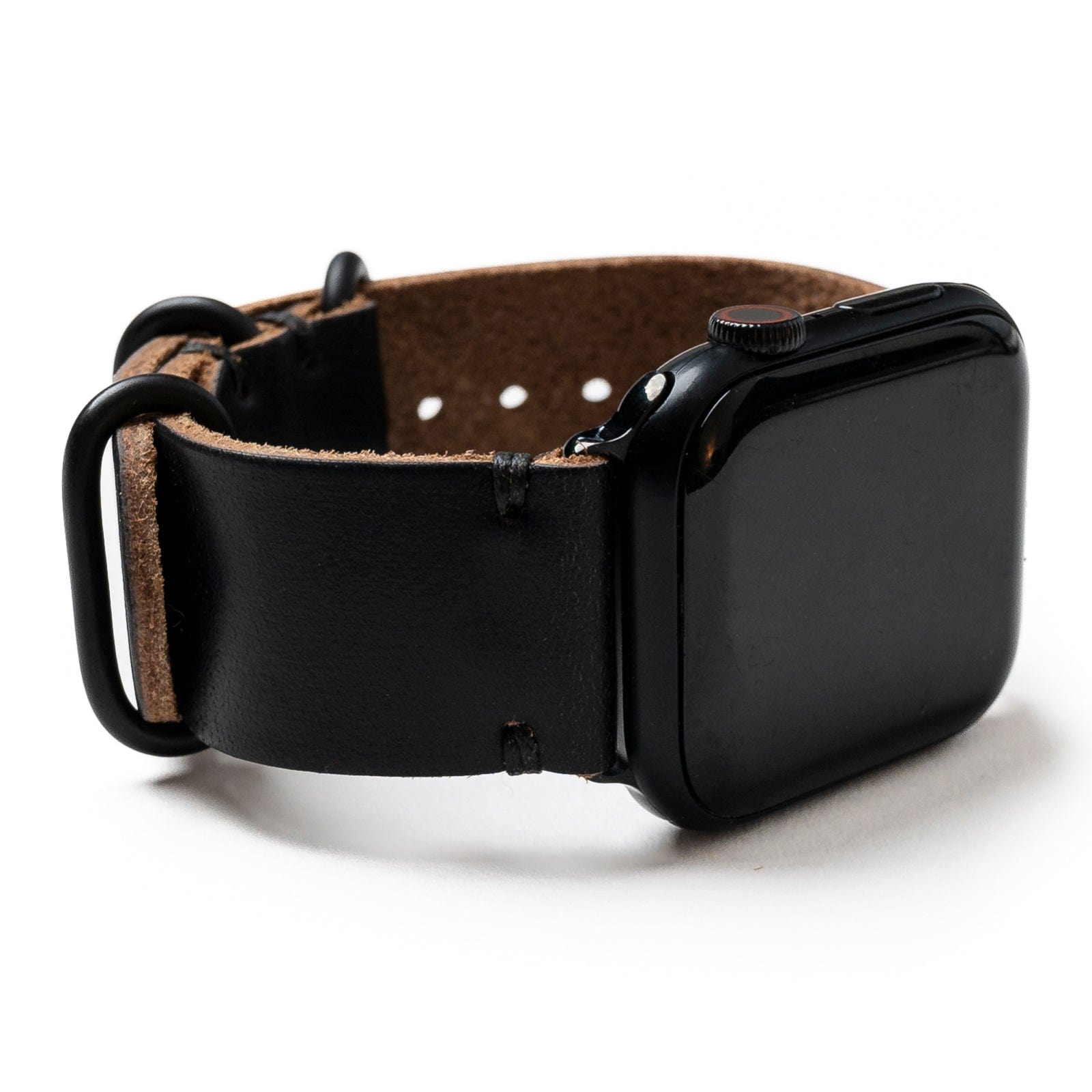 Leather Apple Watch Band - Black Popov Leather