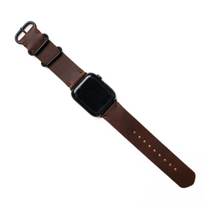 Leather Apple Watch Band - Heritage Brown Popov Leather