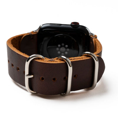 Leather Apple Watch Band - Heritage Brown Popov Leather