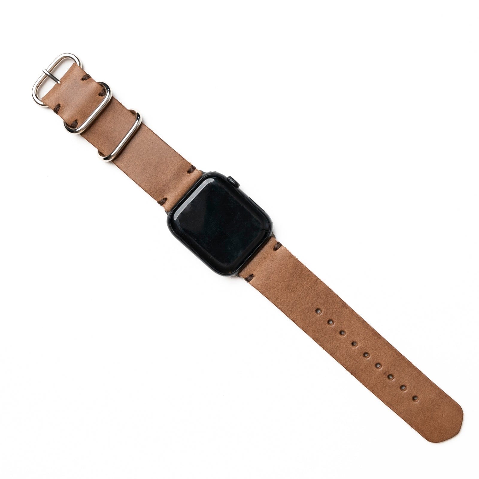 Leather Apple Watch Band - Natural Popov Leather