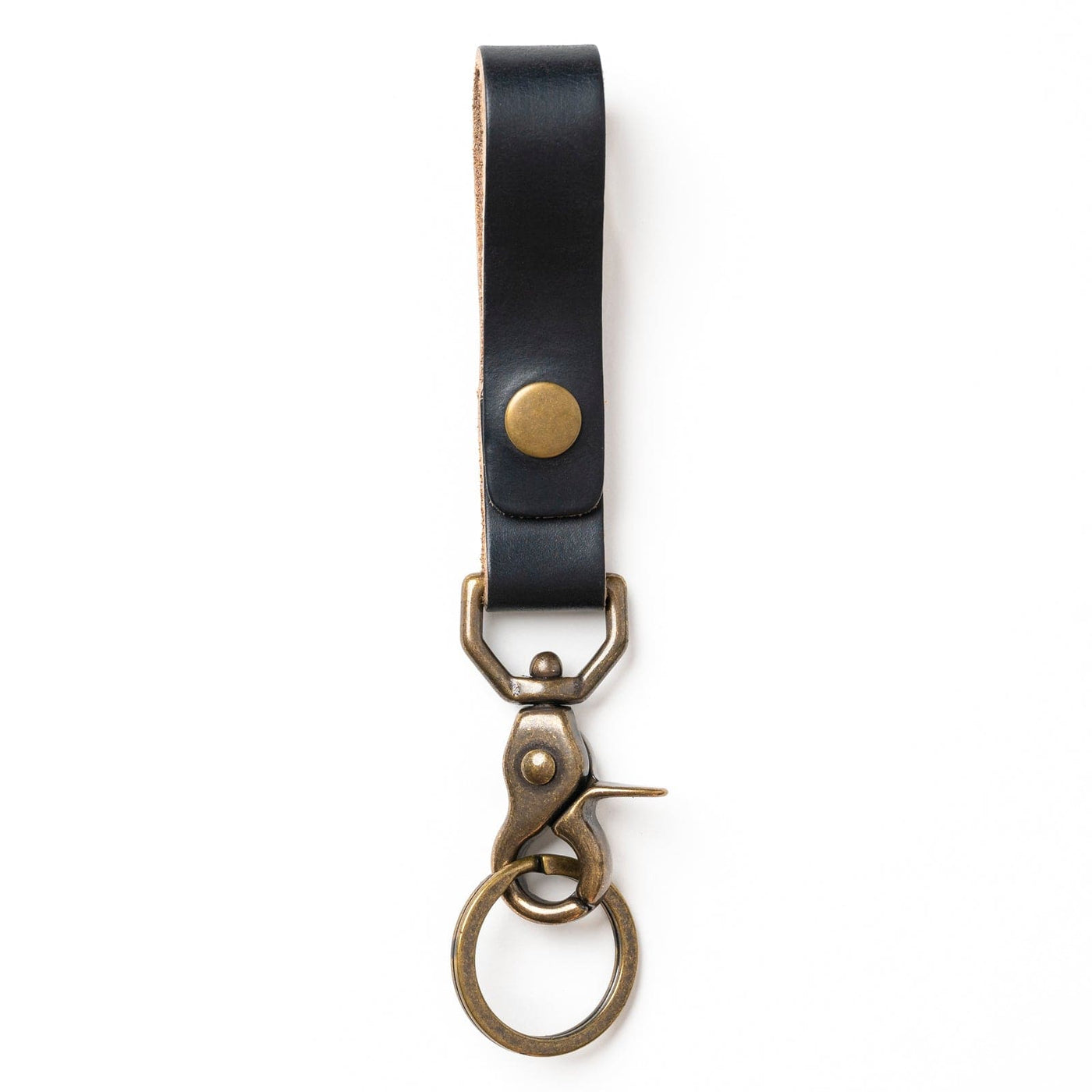 Black Belt Loop Keychain: Natural Leather with Lifetime Warranty - Popov  Leather®