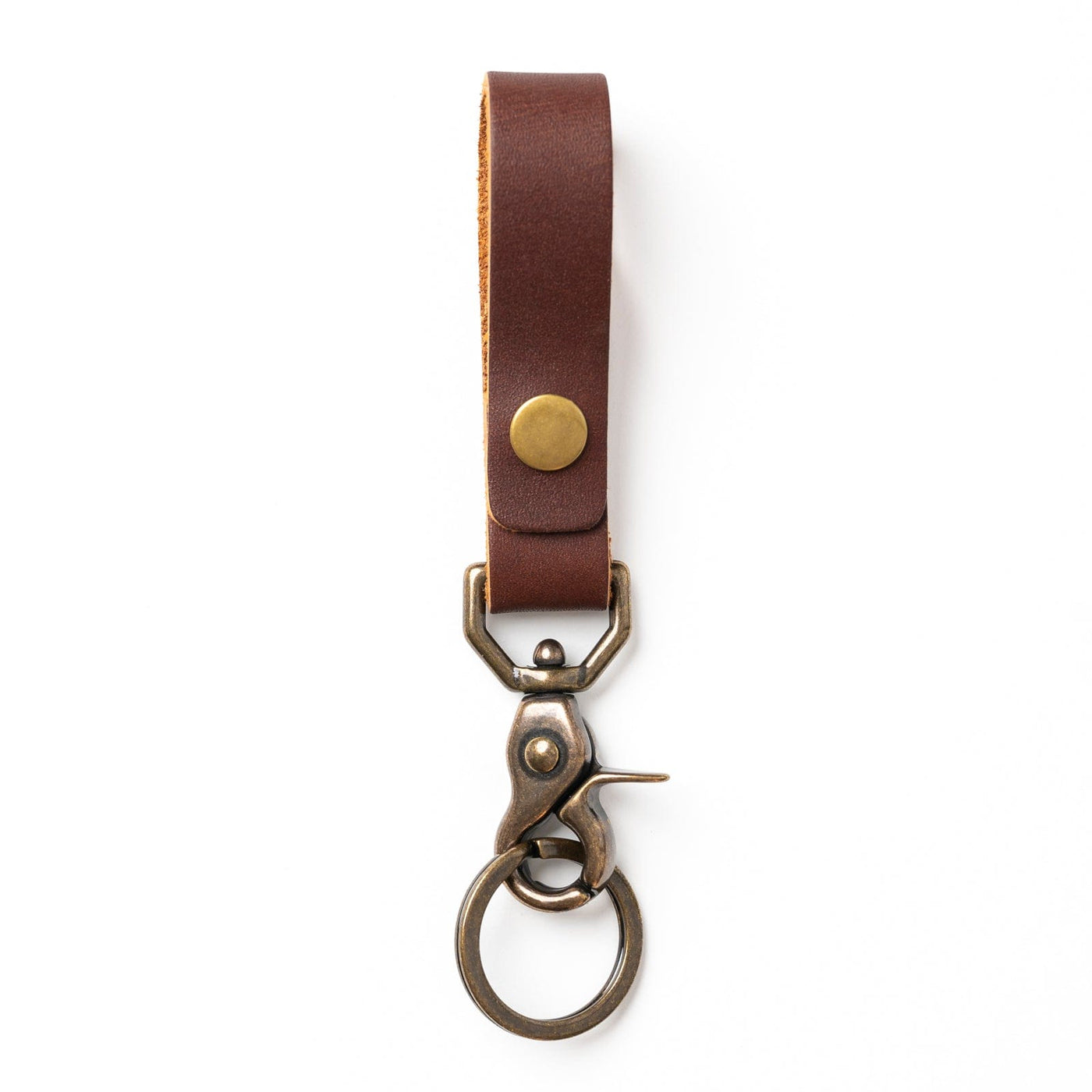 Leather Belt Loop Keychain - Heritage Brown Popov Leather