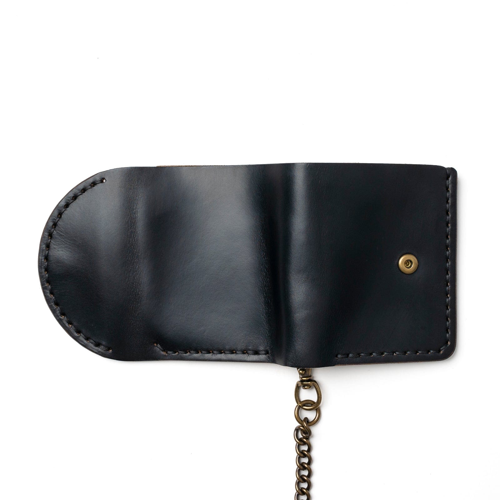 Leather Biker Wallet - Black Popov Leather