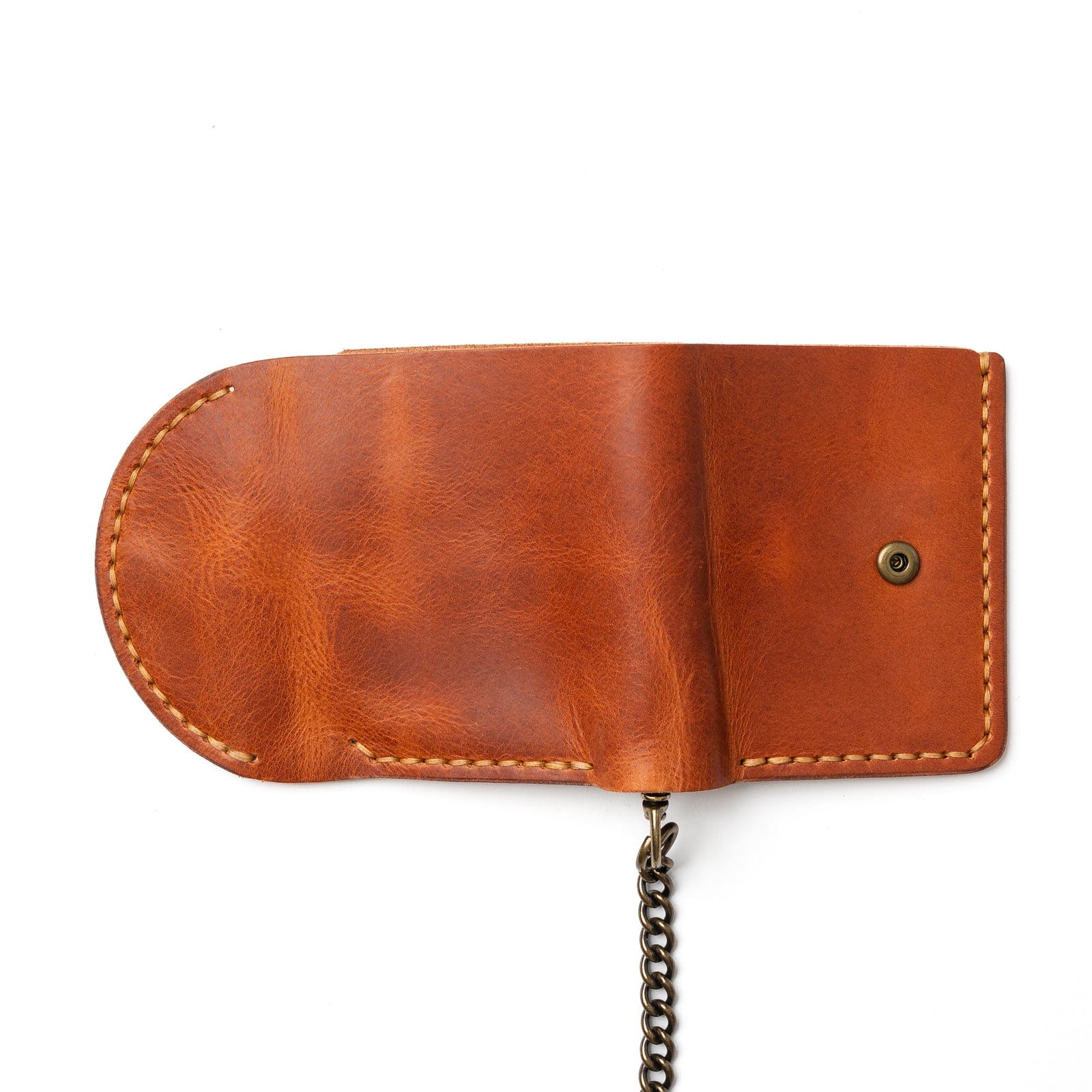 Leather Biker Wallet - English Tan Popov Leather