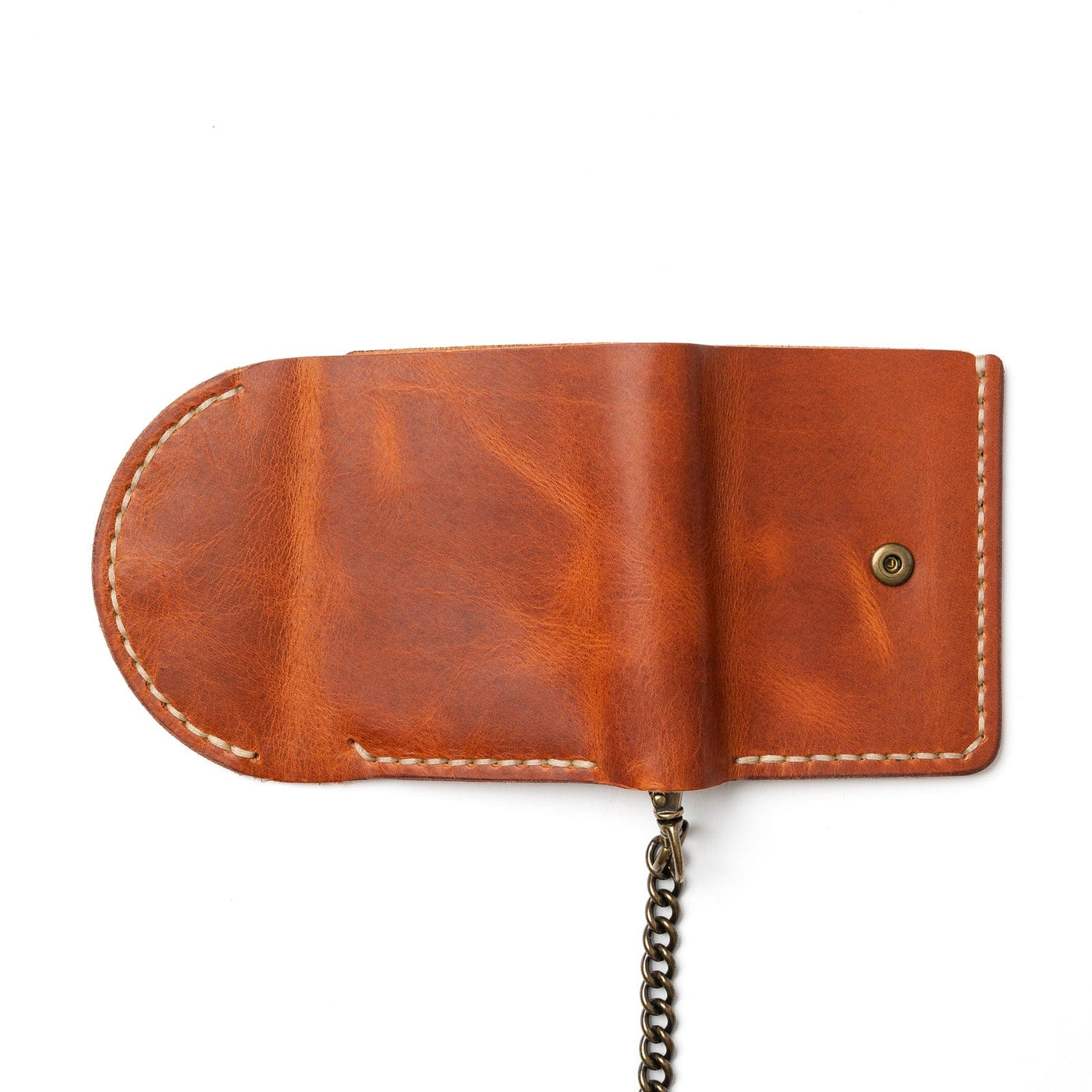 Leather Biker Wallet - English Tan Popov Leather