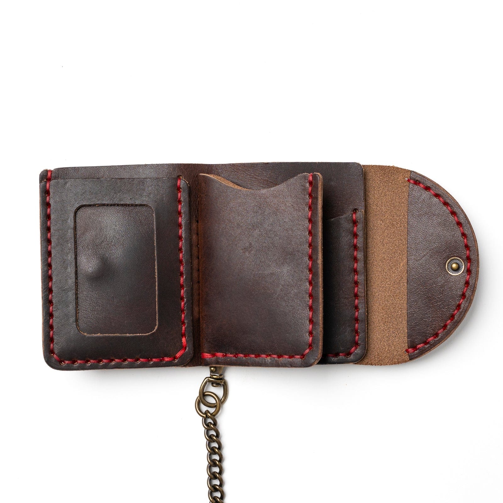 Leather Biker Wallet - Heritage Brown Popov Leather