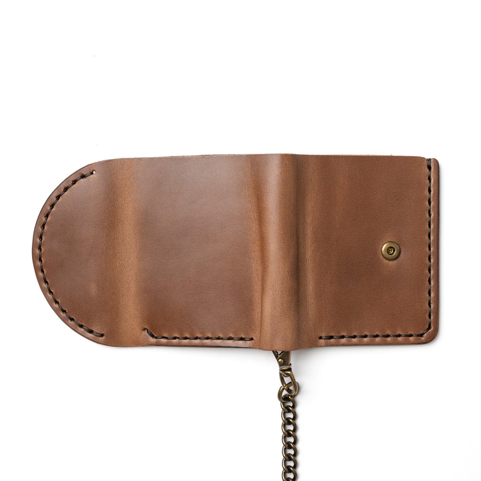 Leather Biker Wallet - Natural Popov Leather