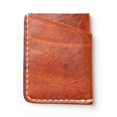 English Tan Leather Card Holder: Your Front Pocket Companion - Popov ...