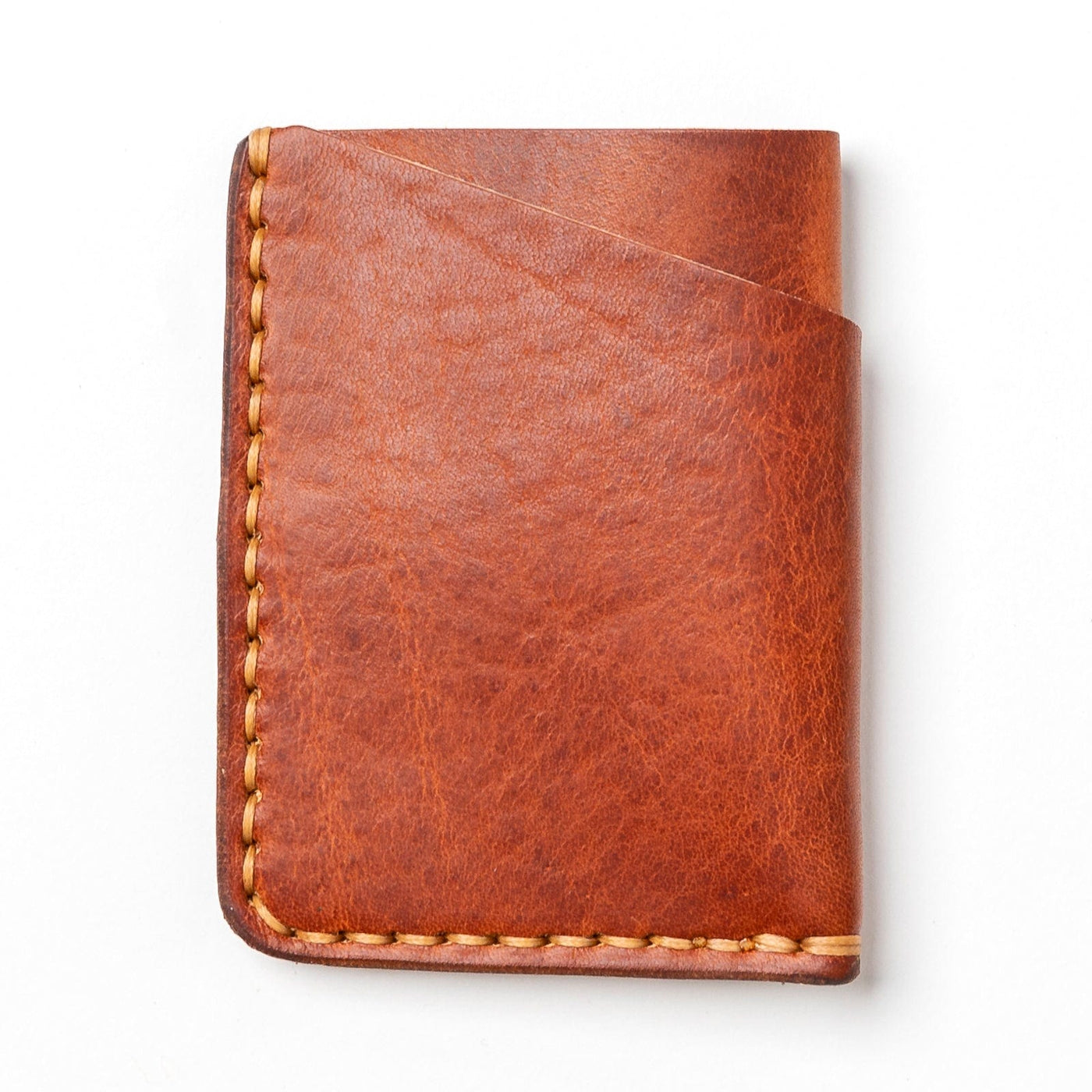 Leather Card Holder - English Tan Popov Leather