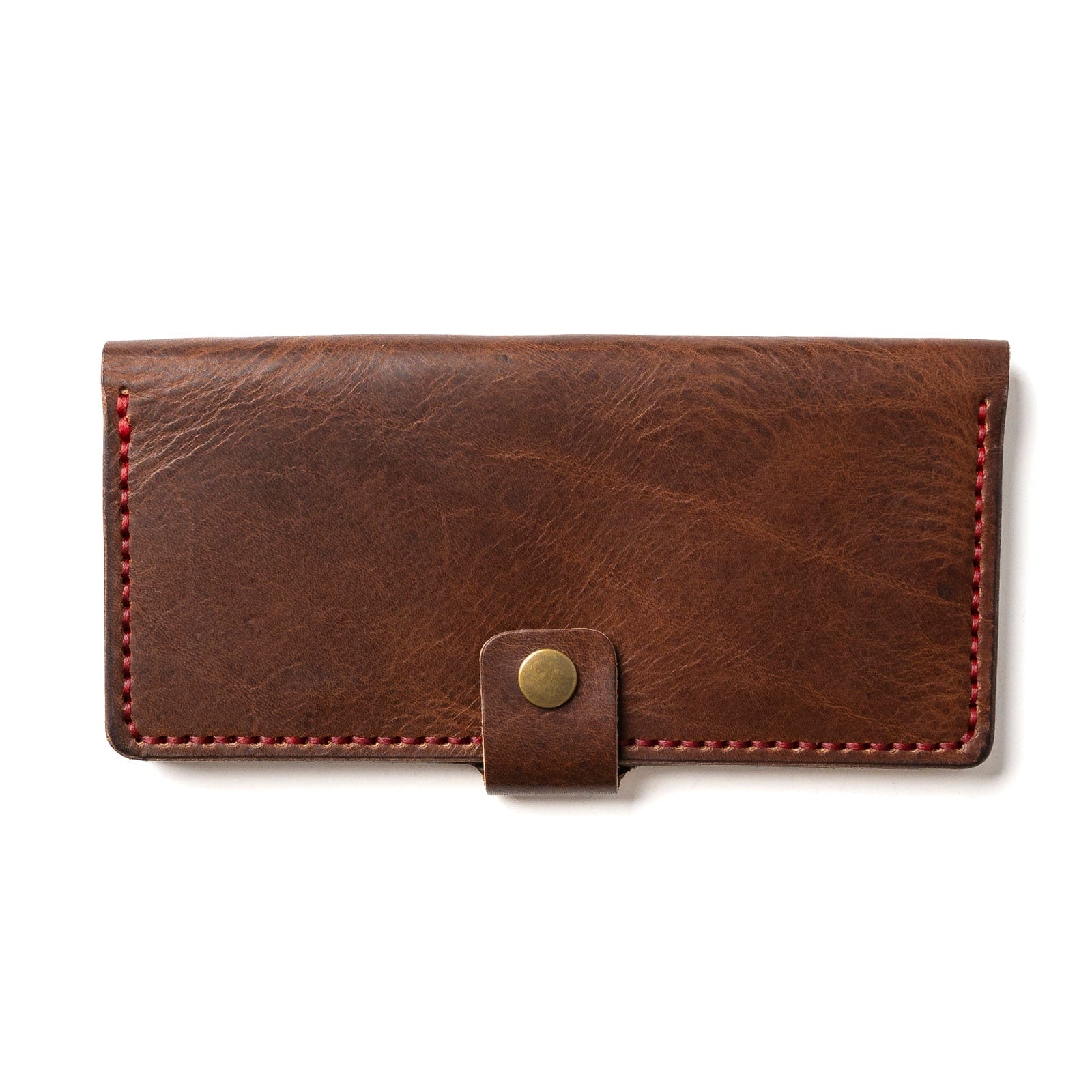 Leather Checkbook Wallet - Heritage Brown Popov Leather