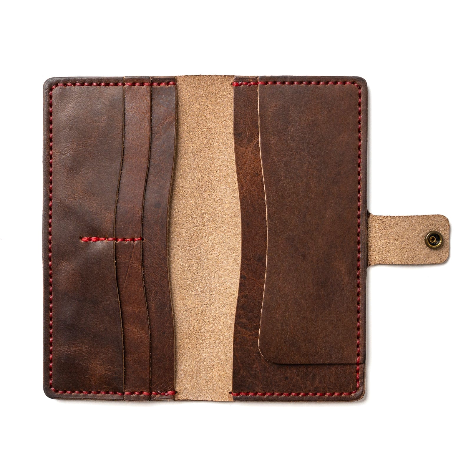 Leather Checkbook Wallet - Heritage Brown Popov Leather