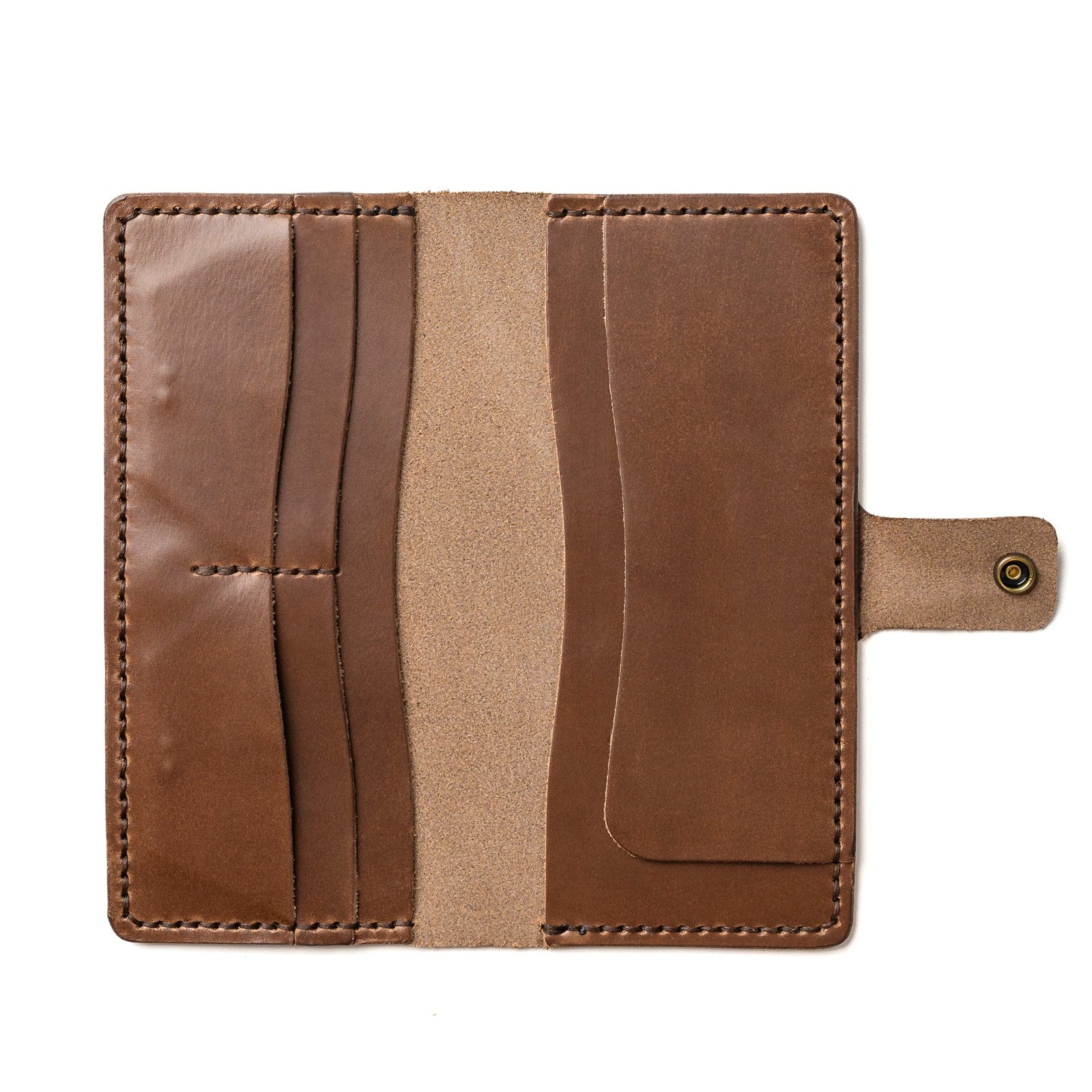 Leather Checkbook Wallet - Natural Popov Leather