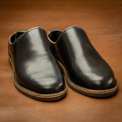 Leather Classic Slip On - Black Popov Leather