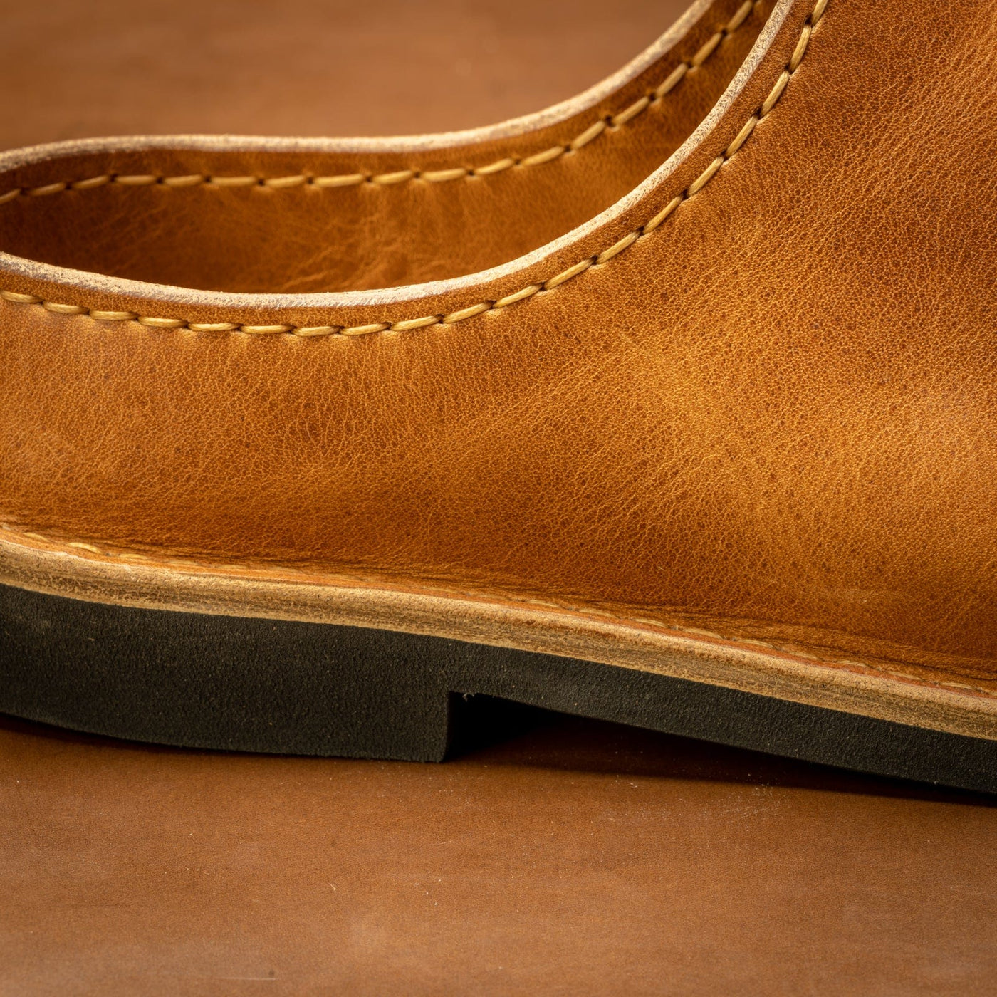 Leather Classic Slip On - English Tan Popov Leather