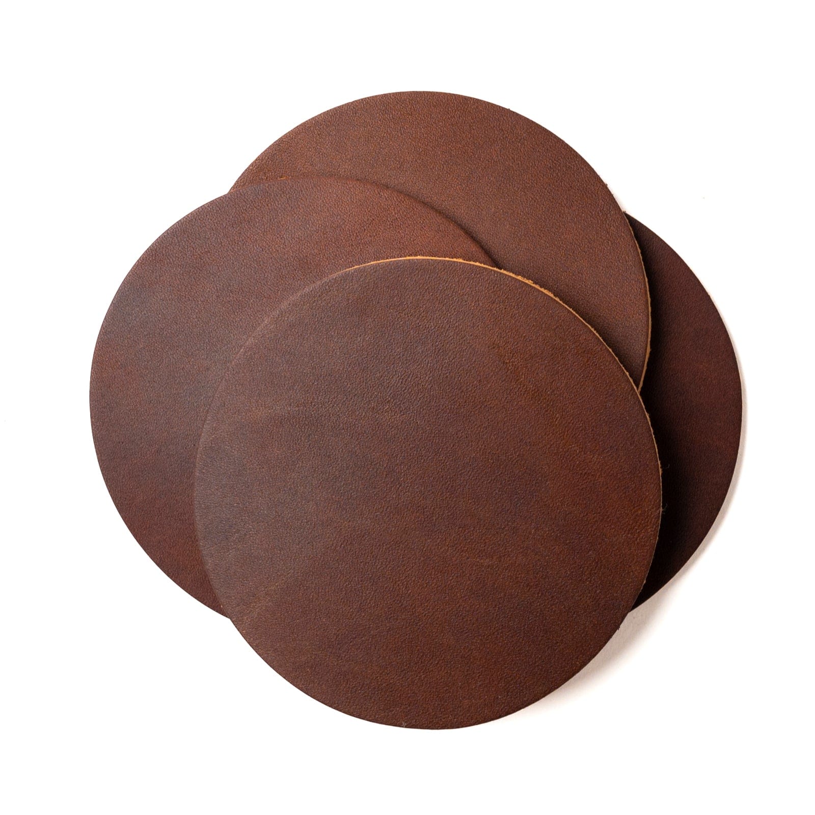 Leather Coasters 4 Pack - Blank - Heritage Brown Popov Leather®