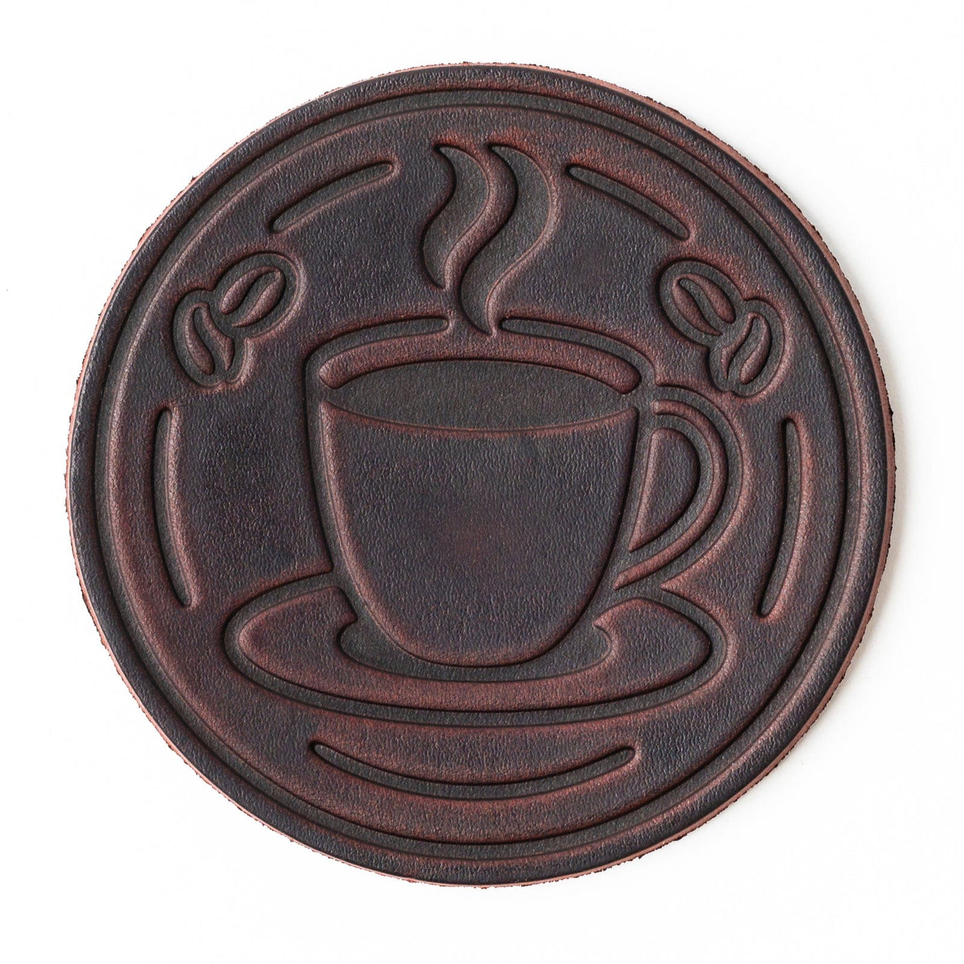 Leather Coasters 4 Pack - Coffee - Oxblood Popov Leather®