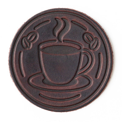 Leather Coasters 4 Pack - Coffee - Oxblood Popov Leather®