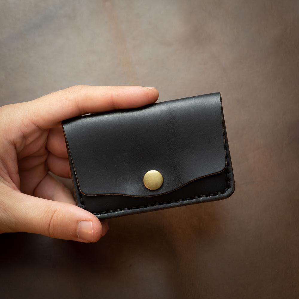 Black Coin Wallet: Secure Snap Pouch with Lifetime Guarantee