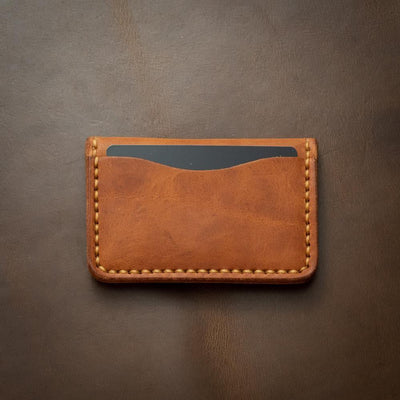 Leather Coin Wallet - English Tan Popov Leather