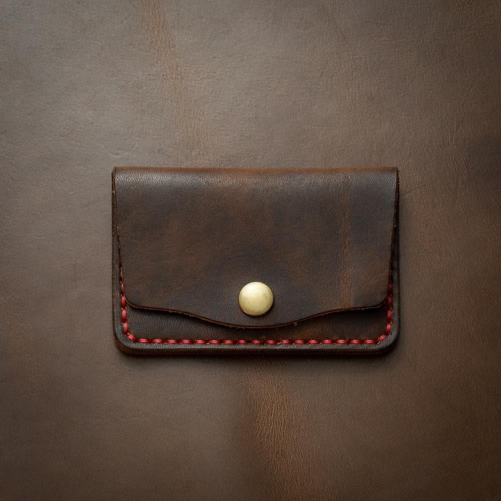 Leather Coin Wallet - Heritage Brown Popov Leather