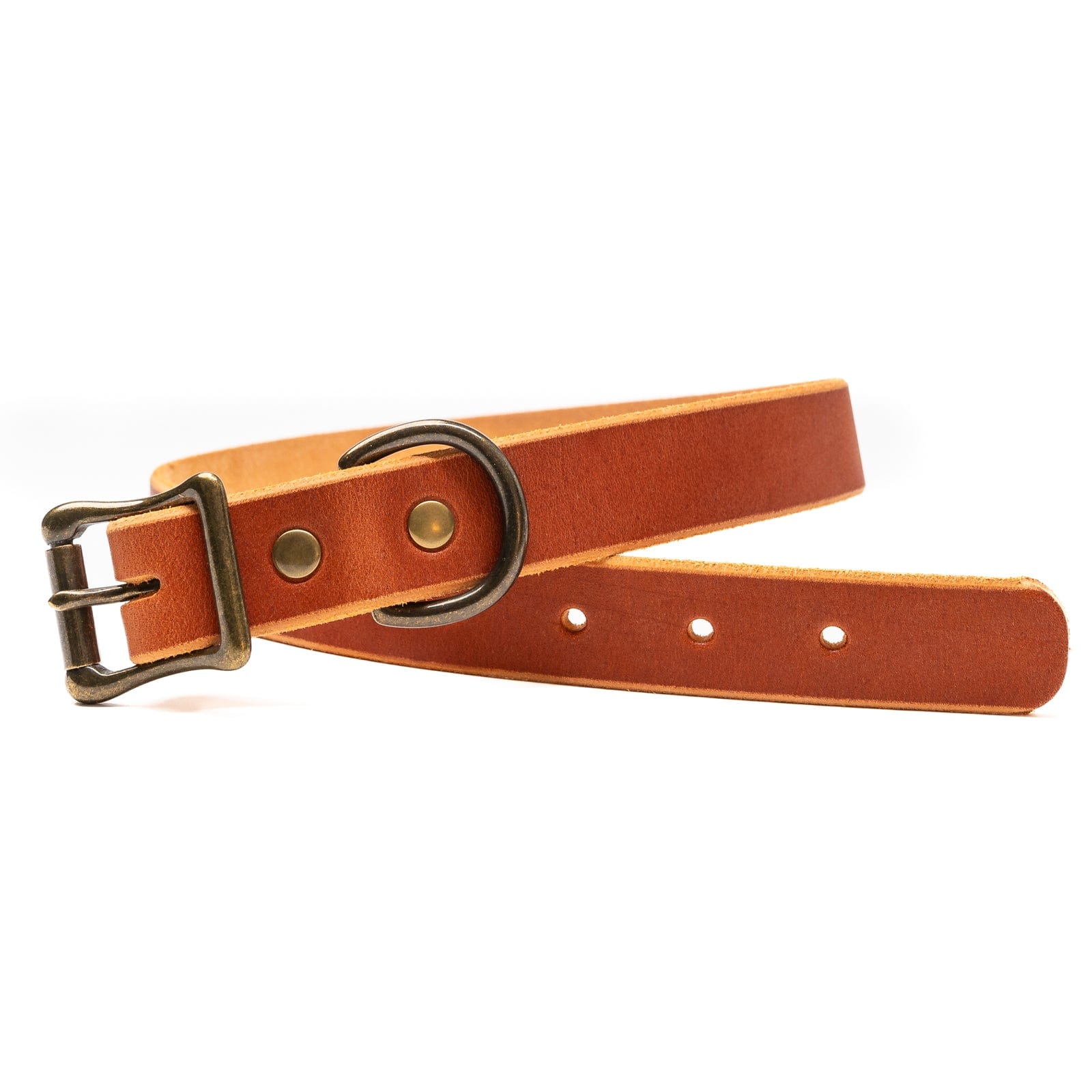 Leather Dog Collar - English Tan Popov Leather