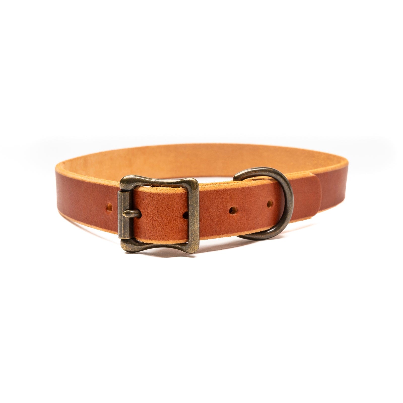 Leather Dog Collar - English Tan Popov Leather