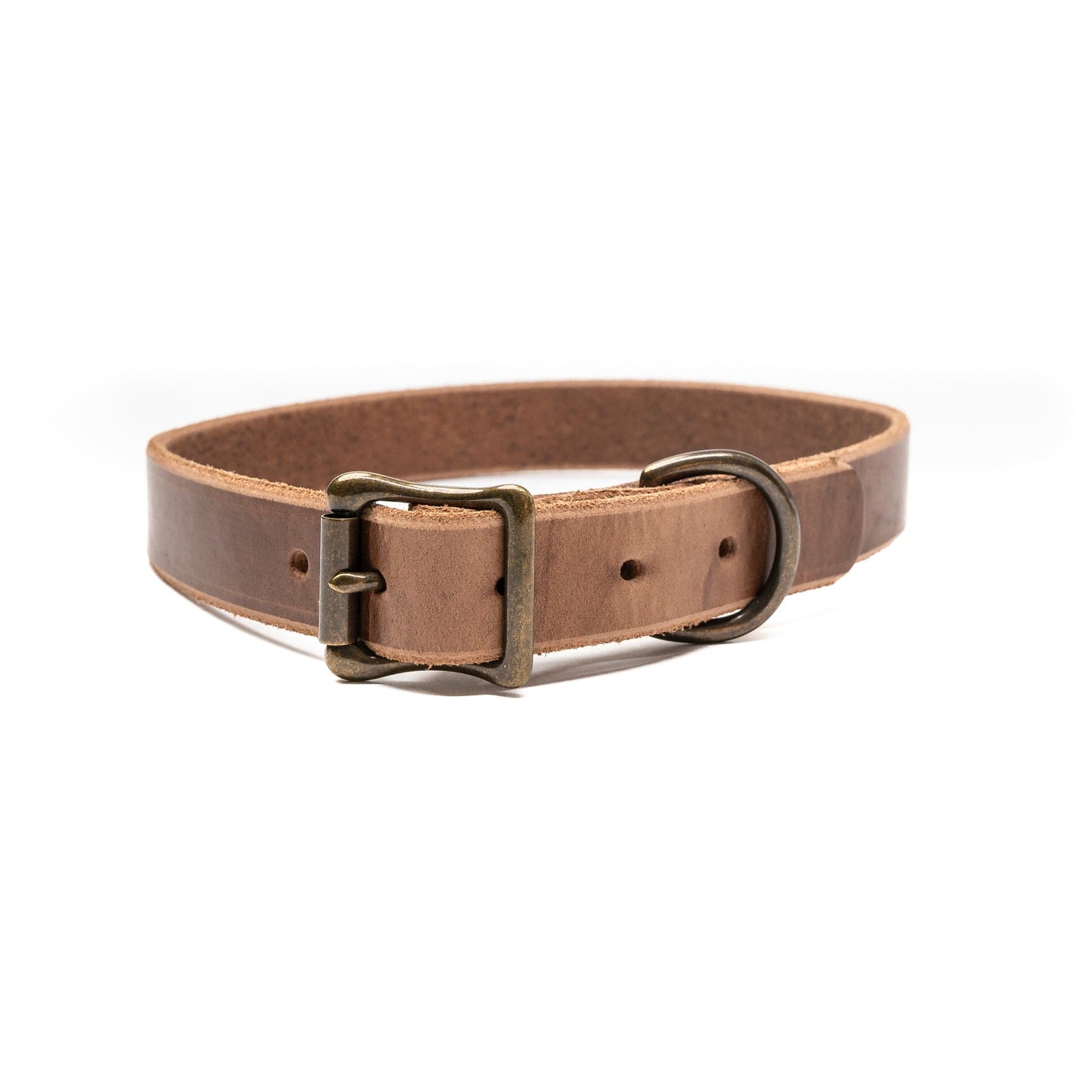 Leather Dog Collar - Natural Popov Leather