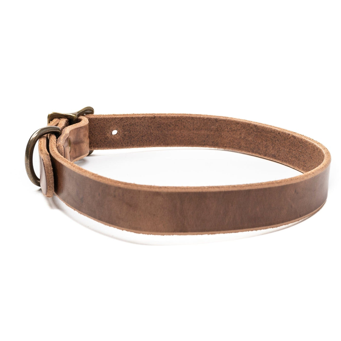 Leather Dog Collar - Natural Popov Leather