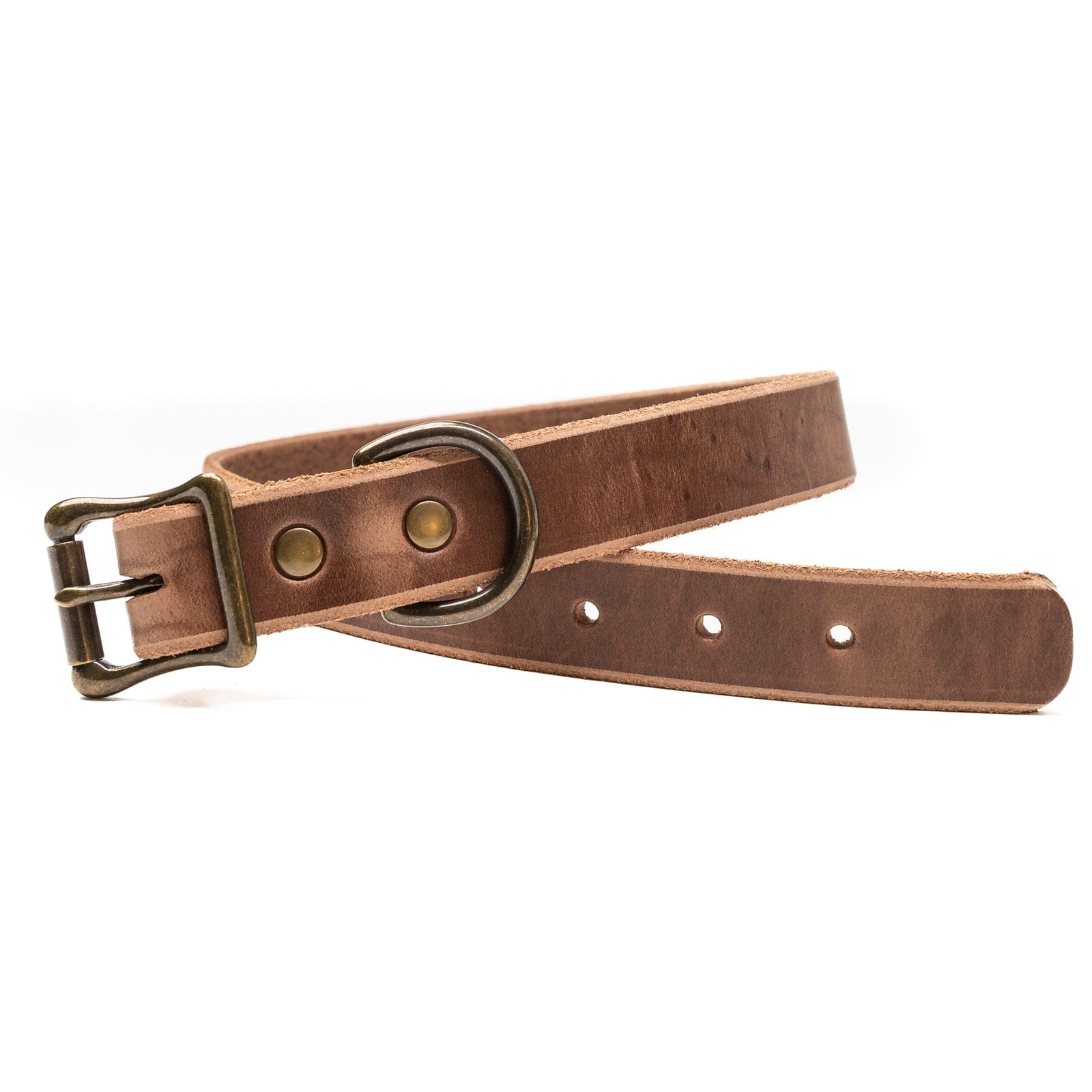 Leather Dog Collar - Natural Popov Leather