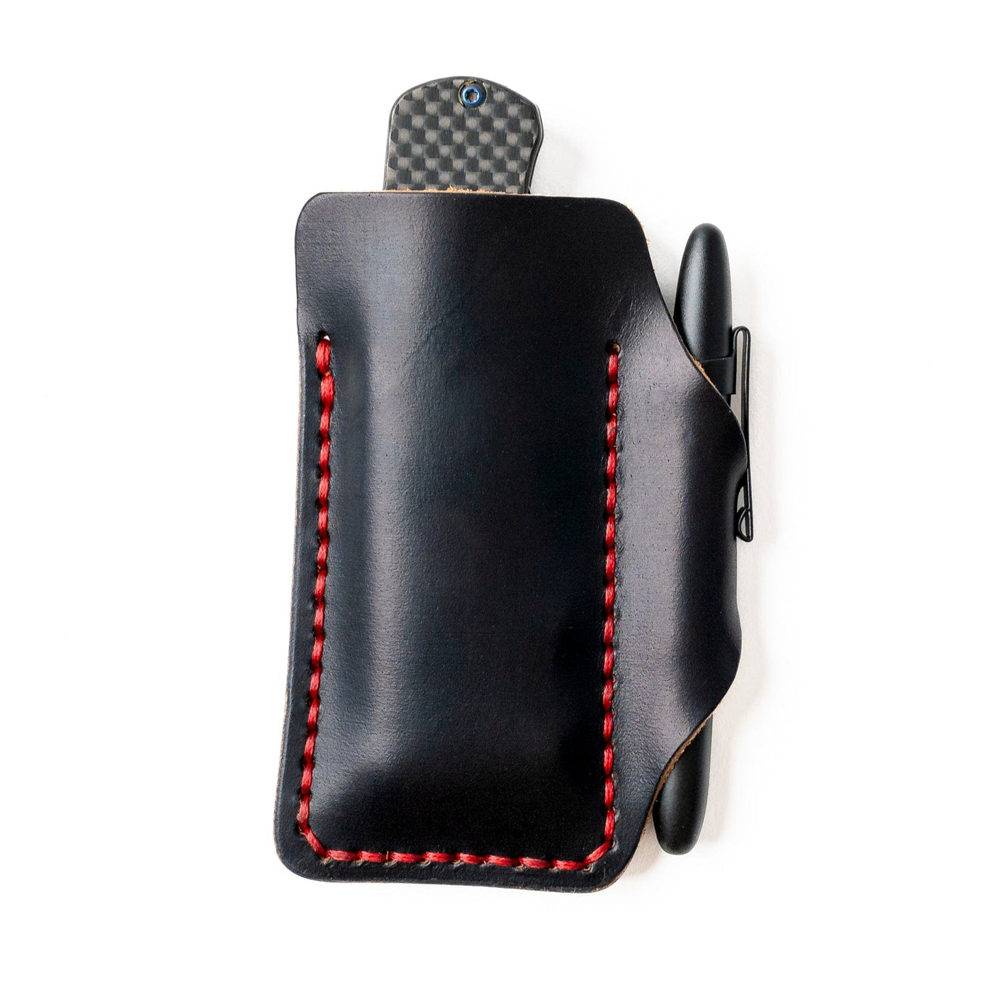 Leather EDC Pocket Armor - Black Popov Leather®