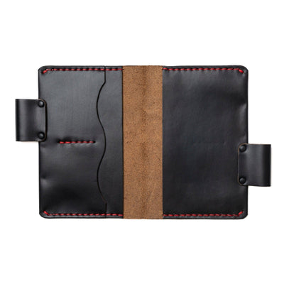 Leather Field Notes Cover - Black Popov Leather