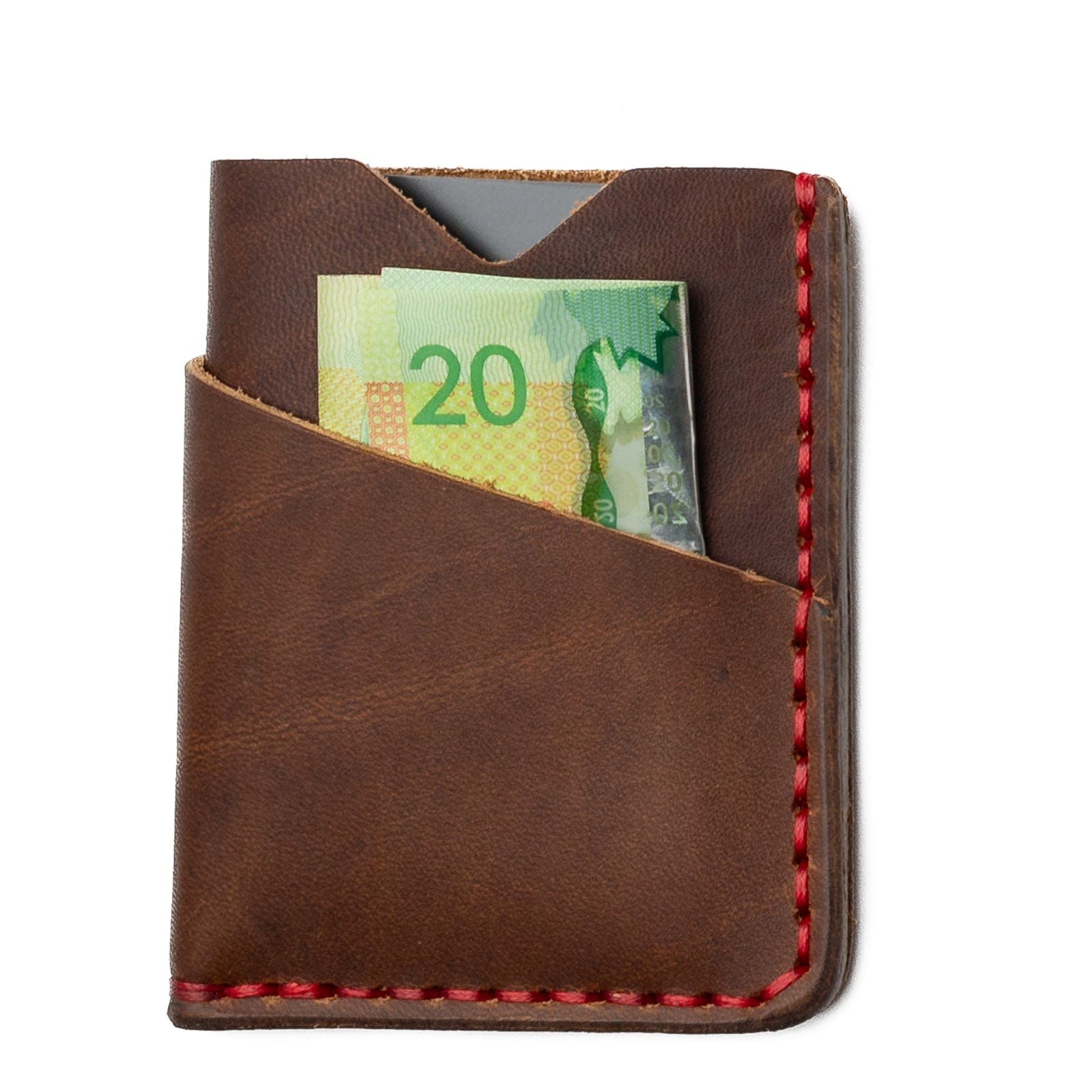 thumbnail image 2 of Soft Genuine Leather Slim Mini ID Holder - Front Pocket Card Case Bifold Wallet 2 of 4