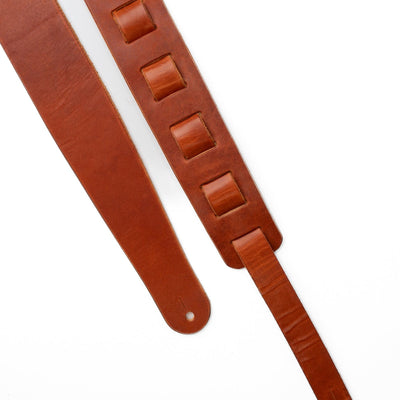 Leather Guitar Strap - English Tan Popov Leather