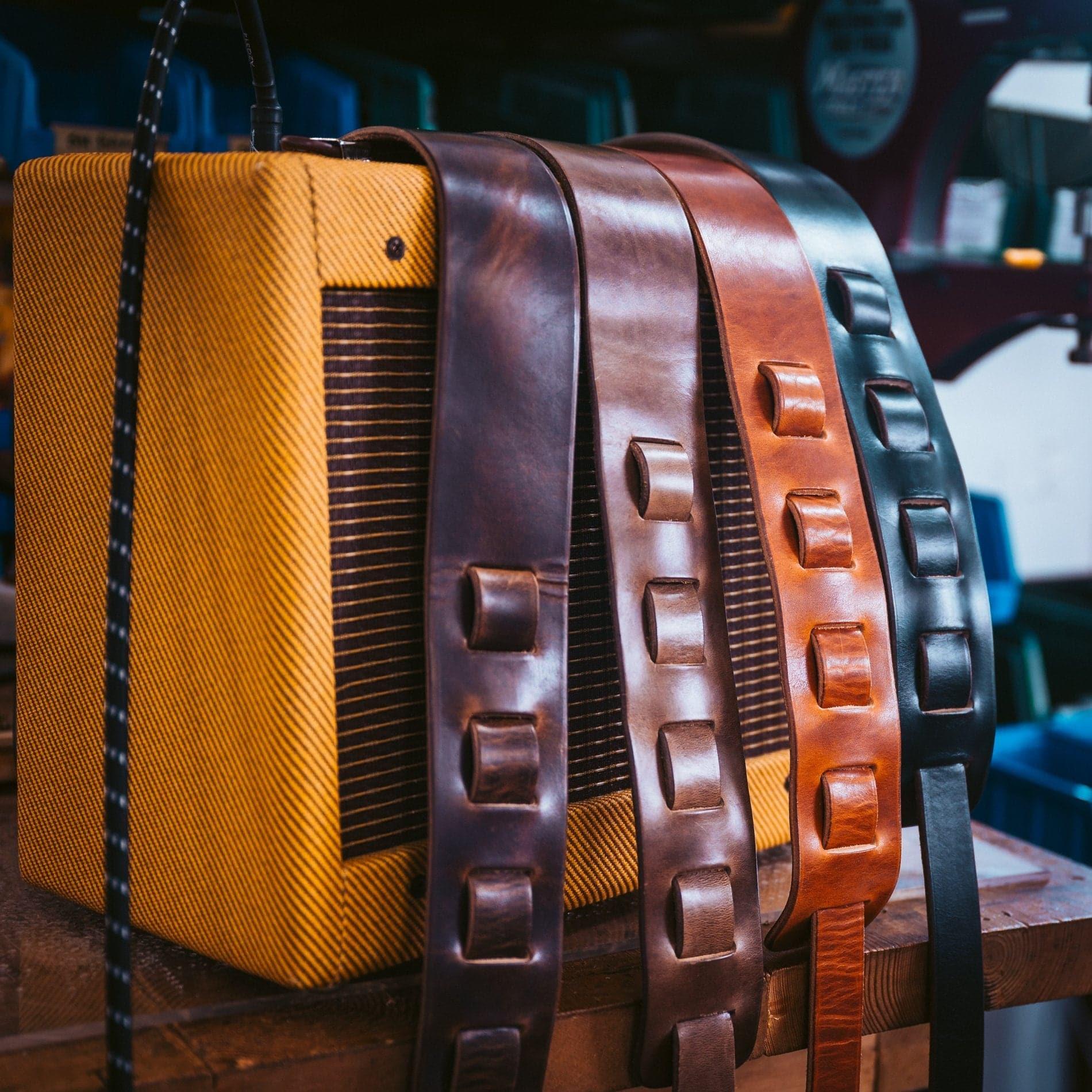 Leather Guitar Strap - Heritage Brown Popov Leather