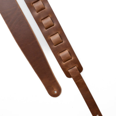 Leather Guitar Strap - Natural Popov Leather