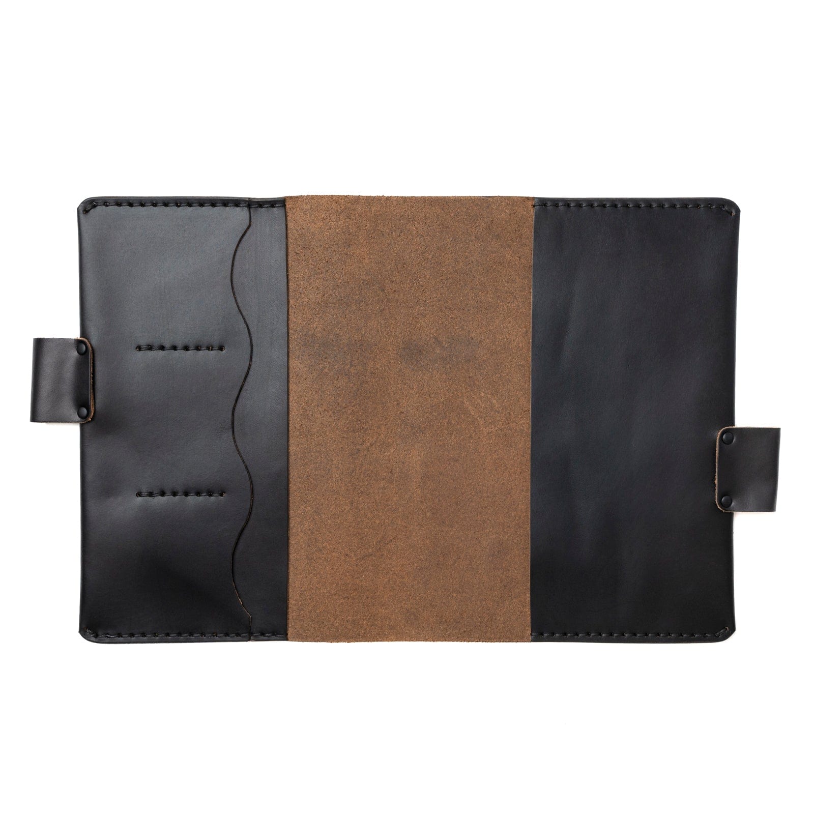 Leather Hobonichi Cousin A5 Notebook Cover - Black Popov Leather