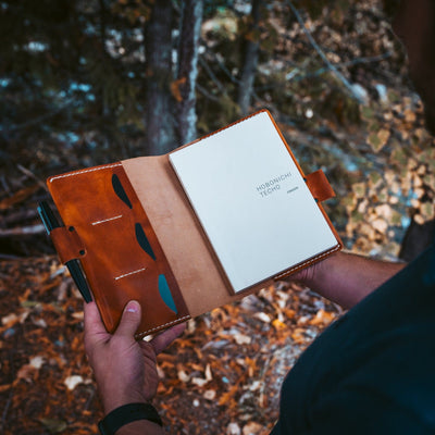 Leather Hobonichi Cousin A5 Notebook Cover - English Tan Popov Leather