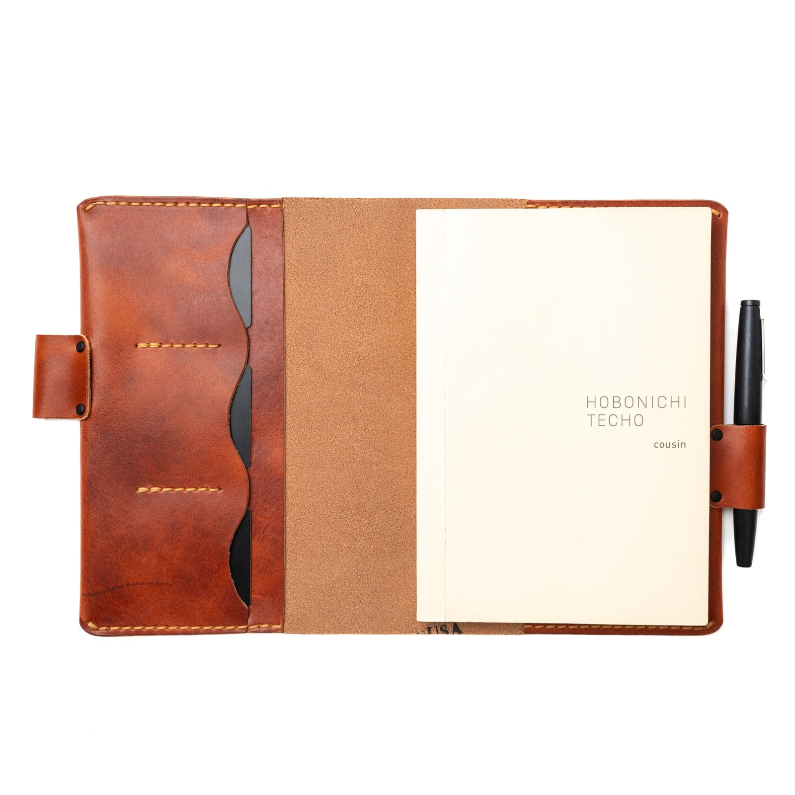 Leather Hobonichi Cousin A5 Notebook Cover - English Tan Popov Leather