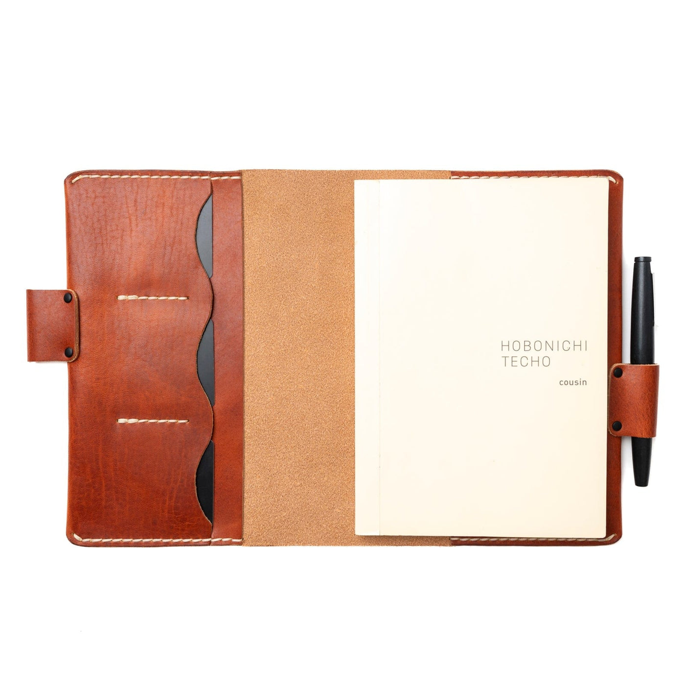 Leather Hobonichi Cousin A5 Notebook Cover - English Tan Popov Leather