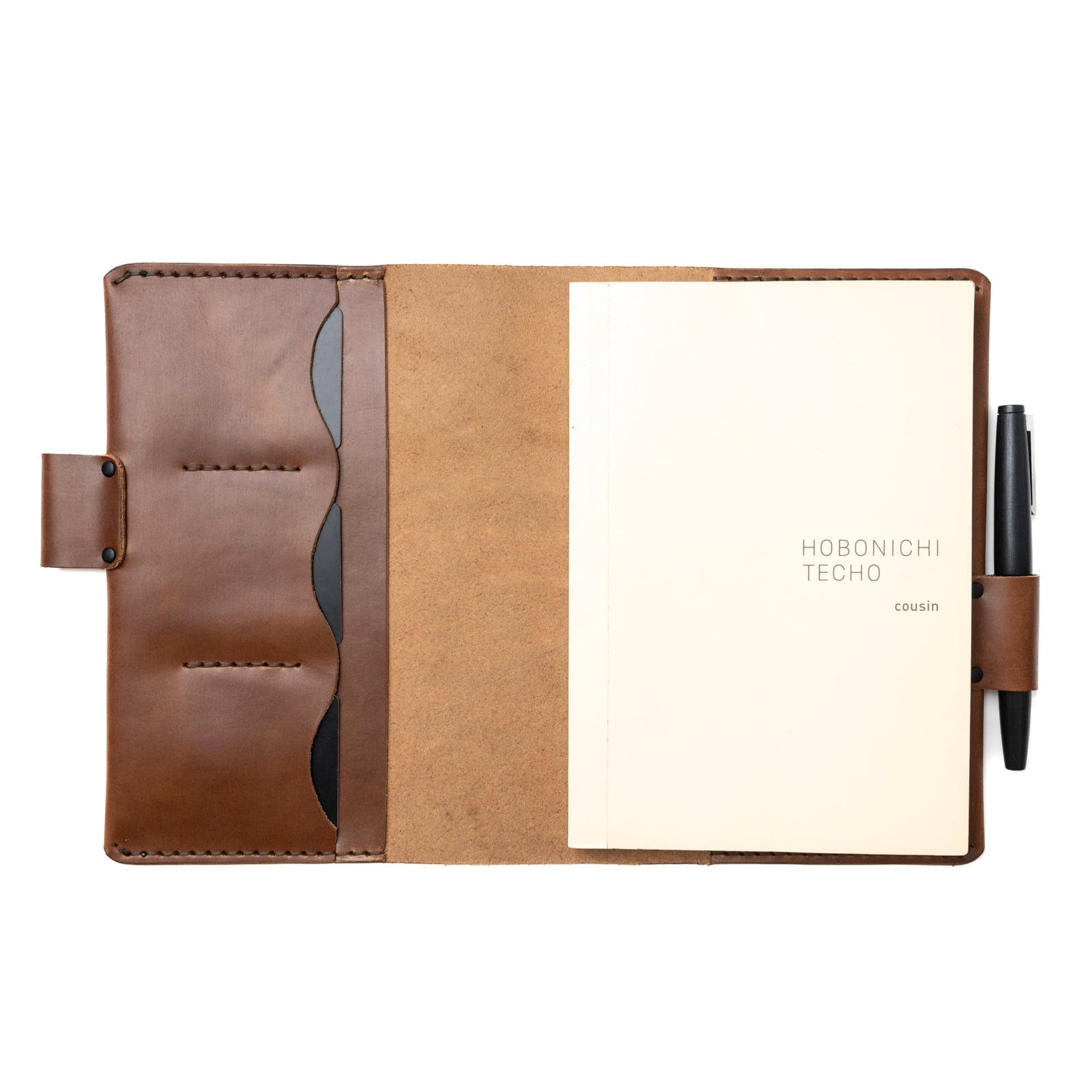 Leather Hobonichi Cousin A5 Notebook Cover - Natural Popov Leather