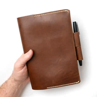 Leather Hobonichi Cousin A5 Notebook Cover - Natural Popov Leather