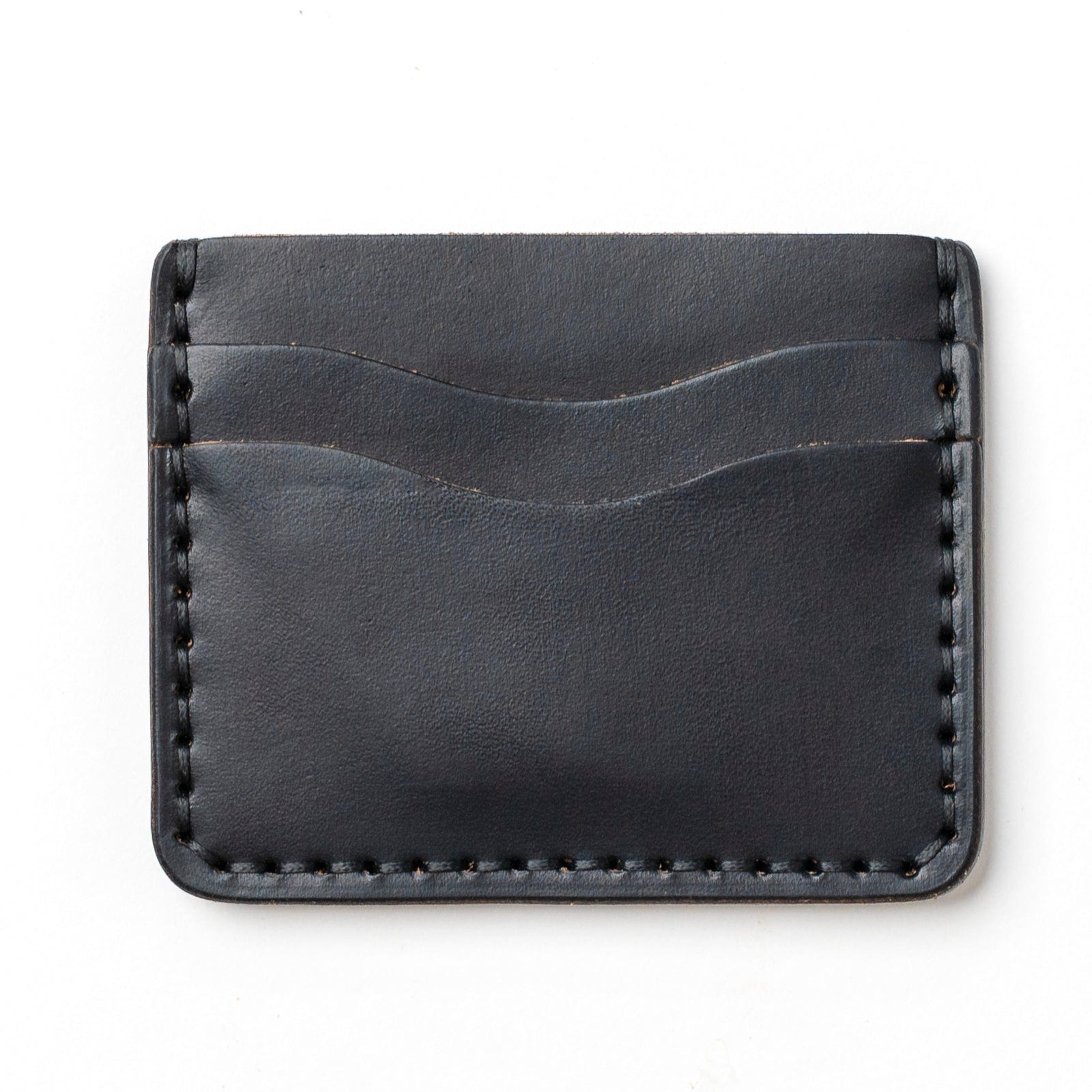 Leather ID Wallet - Black Popov Leather