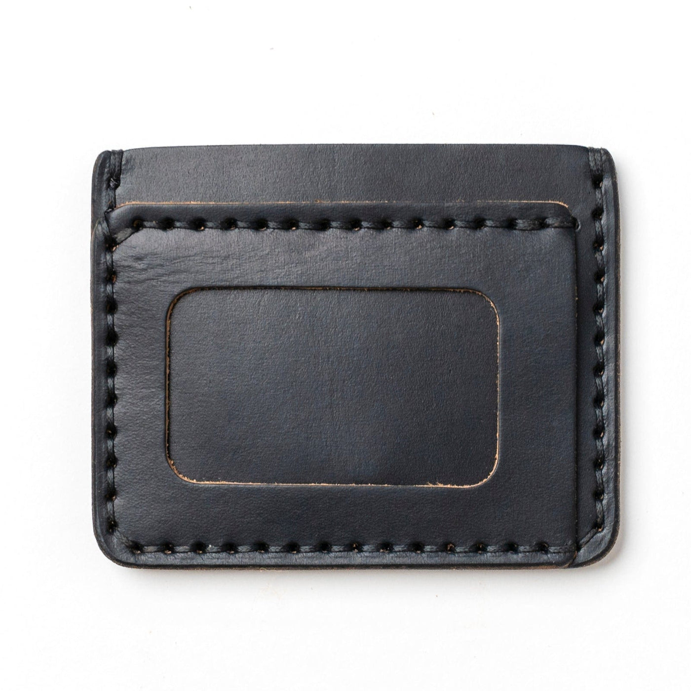 Leather ID Wallet - Black Popov Leather