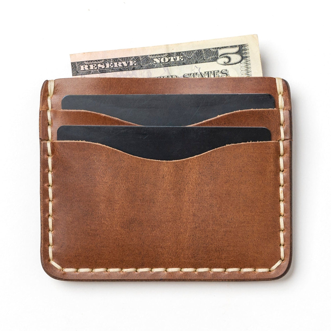 Leather ID Wallet - Natural Popov Leather