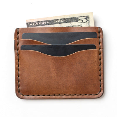 Leather ID Wallet - Natural Popov Leather